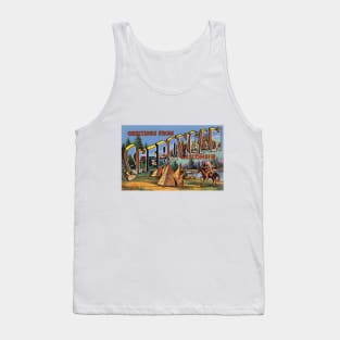 Greetings from Sheboygan Wisconsin - Vintage Large Letter Postcard Tank Top